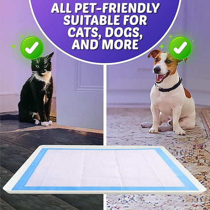 TidyFriend Silicone Pee Pad Holder Tray, 30 x 36 Inch No-Spill, Leakproof, Easy-to-Clean Pee Pad Holder for Dog (White)