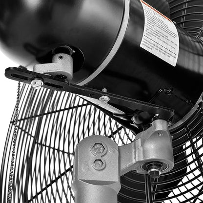 Continental Dynamics CD Premium 30" Oscillating Wall Mount Fan, TEFC Motor, 11,500 CFM, 1/2 HP