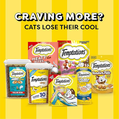 Temptations Creamy Puree Squeezable Lickable Wet Cat Treats with Beef Liver, 0.42 oz. Tubes, 16 Count