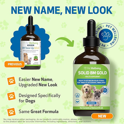 Pet Wellbeing BM Tone-Up Gold for Dogs & Cats - Supports Healthy Digestive Function, Solid Stools, Normal Bowel Movements, Bayberry - Veterinarian-Formulated Herbal Supplement 4 oz (118 ml)