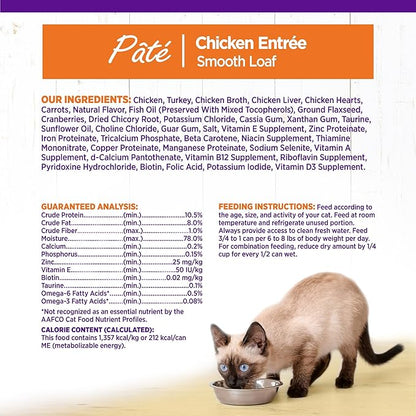 Wellness Complete Health Pate Adult Wet Cat Food, Natural, Protein-Rich, Grain Free, 5.5 Ounce, 24 Pack, (Chicken)
