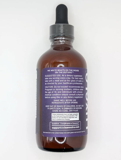 Biotin Liquid Drops Collagen Keratin Hyaluronic Acid Saw Palmetto for Hair Skin and Nails Silica Vitamin A C Vitamin D Bamboo Turmeric Zinc Folate Magnesium Horsetail LuxGlo by Clean Nutra
