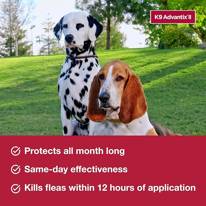 K9 Advantix II Medium Dog Vet-Recommended Flea, Tick & Mosquito Treatment & Prevention | Dogs 11-20 lbs. | 4-Mo Supply (Pack of 2)