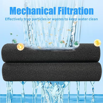 AQUANEAT Aquarium Bio Sponge Filter Media Pad 36" x 12" x 1" / 72" x 12" x 1" Open Cell Foam Sheet Cut-to-Fit for Fish Tank Sump (36" x 12" x 1")