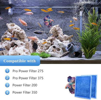 Aquarium Filter Cartridge 8 Pack Rite-Size C Filter Replacement Cartridges Compatible with PRO Power Filters 275/375 /Power Filters 200/350