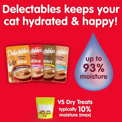 Delectables Lickable Wet Cat Treats - Tuna & Chicken, 1.4 Ounce (Pack of 12)