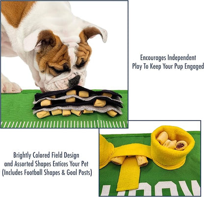 NFL Pittsburgh Steelers Dog Snuffle Mat – Interactive Pet Slow Feeder, Football Field Design Food Puzzle Toy for Dogs & Cats, Foraging Activity Mat for Smarter Feeding