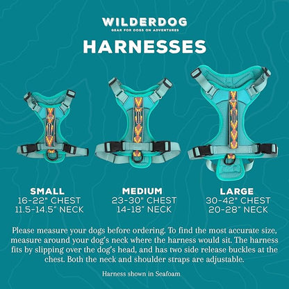 Wilderdog Lightweight Dog Harness with Reflective Straps - Large - Black