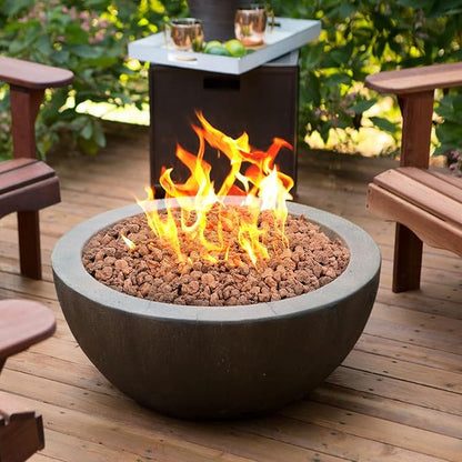 Mr. Fireglass 10 Pounds Red Natural Lava Rock for Indoor Outdoor Gas Fire Pits Fireplaces | Volcanic Lava Stones for Decorating Garden Landscaping, Potted Plants, 0.3"-0.6"