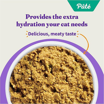 Halo Wet Cat Food Whitefish Recipe, Grain Free Wet Cat Pate, Canned Cat Food for Extra Hydration, 5.5 Oz Can (Pack of 12)
