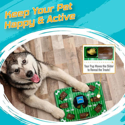 Pets First NFL Los Angeles Chargers Puzzle Toy - Interactive Dog Puzzle Treat Toy