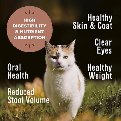 Primal Freeze Dried Raw Cat Food Nuggets Turkey, Complete & Balanced Meal or Topper, Premium, Healthy, Grain Free, High Protein Raw Cat Food with Probiotics (14 oz)