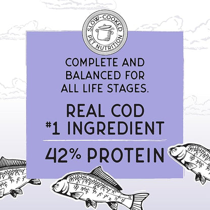 Blackwood Bounty Dry Cat Food, Cod & Carp Recipe for All Life Stages, 2 Pound Bag, High Protein, Grain Free