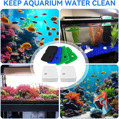 Canister Filter Pads Compatible with Penn Plax Cascade 1200/1500 CCF4UL/CCF5UL Replacement Canisters Filters Sponges for Aquariums Fish Tank Turtle Tank
