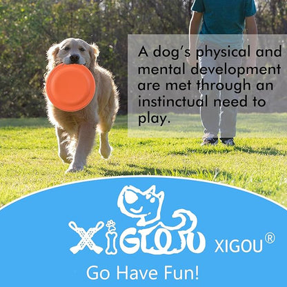 Durable EVA Dog Flying Disc – 9.25" Fetch Toy for Outdoor Play, Medium & Large Dogs