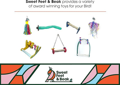 Comfort Grip Safety Perch for Bird Cages - Pedicure Perch for Birds to Keep Nails and Beaks in Top Condition - Safe Easy to Install Bird Cage Accessories - X-Small 4.5"