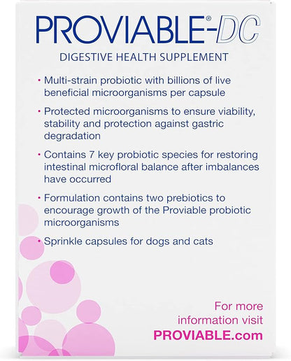 Nutramax Laboratories 30 Count Proviable Health Supplement for Cats and Dogs (PROVDC30)
