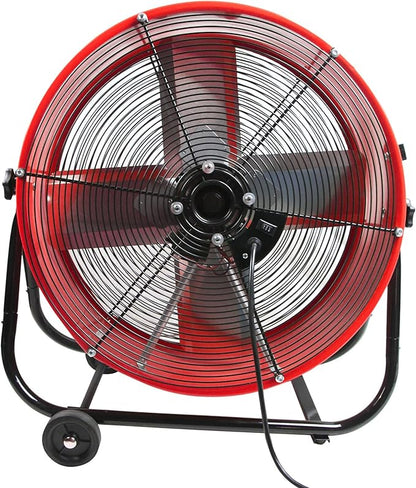 Maxx Air 24" Industrial Fan Heavy Duty - Rugged Drum Fan for Workshop - Powerful Shop Fans Heavy Duty for Industrial Use - Large Cooling Solution for Factories and Warehouses