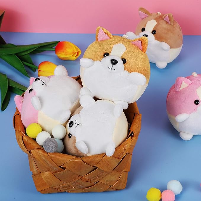 Skylety 12 Pack 5" Mini Dog Stuffed Animals Stuffed Puppies Bulk Small Plush Dogs Cute Soft Plush Toy Birthday Gift
