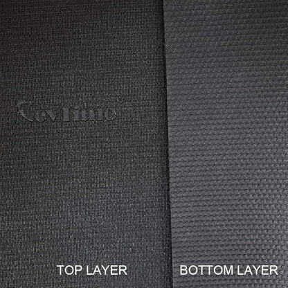 RevTime Extra Large Exercise Mat 7 x 5 feet (84" x 60" x 1/4") 6 mm Thick & High Density Mat for Home Cardio and Yoga Workouts, Durable Gym Floor Mat, Black