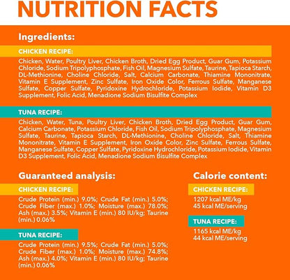 IAMS Perfect Portions Healthy Adult Wet Cat Food Pate, Chicken and Tuna Recipe Variety Pack, Easy Peel Twin-Pack Trays (12 Count, 24 Servings) (Pack of 2)