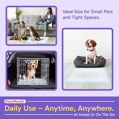 PETSWORLD Puppy Pads, 23x36 Inch, 2400 Count - Puppy Pee Pads for Dogs, Tear Resistant, Economy Value, Super-Absorbent Polymer Gel Core, Perfect for Puppies, Smaller Dogs