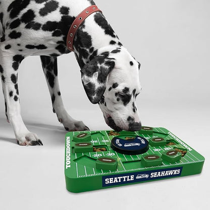 Pets First NFL Seattle Seahawks Large Puzzle Toy, Dog Puzzle Treat Toy, New Large Size, Interactive Dog Treat Toy, Dog Slow Feeding Toy