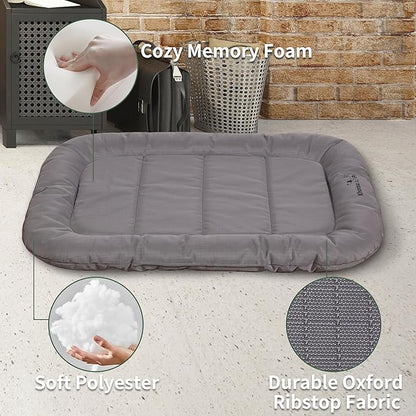 KHONSU PET Durable Dog Bed Tough and Tear Proof Dog Crate Bed, 800lbs Tear Strength PVC-Backed Waterproof Ped Bed Mat Indoor & Outdoor Use for Dogs up to 25 lbs