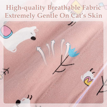 ANWA Cat Recovery Suit, Breathable Cat Onesie After Surgery, Kitten Surgery Recovery Suit, Female Abdominal Wounds