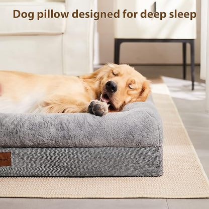 BFPETHOME Dog Beds for Small Dogs, Washable Dog Bed with Sides, Orthopedic Medium Sized Soft Mats with Removable Cover & Waterproof Pet Mat for Pet