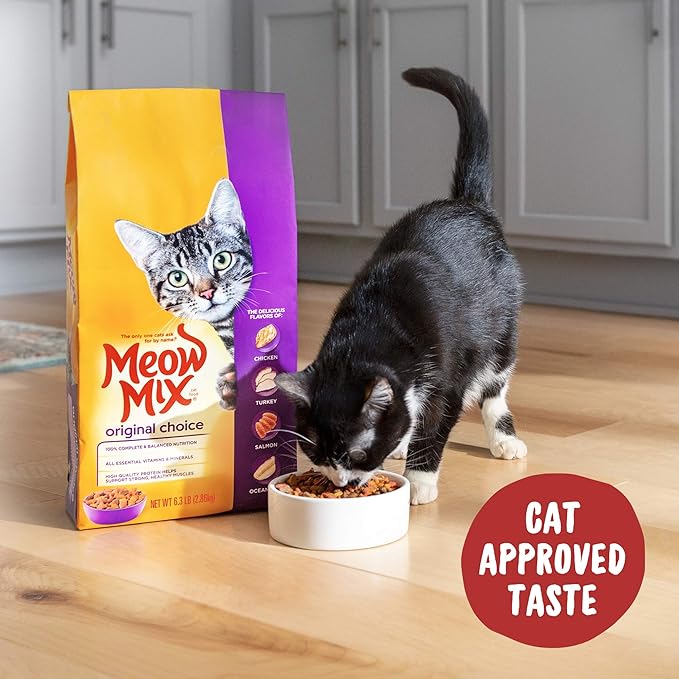 Meow Mix Original Choice Dry Cat Food, 18 Ounce (Pack of 6)