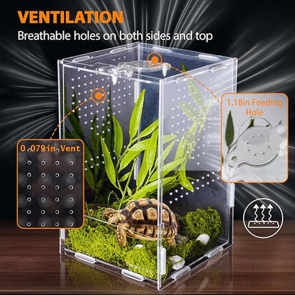Jumping Spider Enclosure, Acrylic Insect Terrarium, Bug Enclosure, Reptile Cage, Mantis Habitat, Arboreal Tarantula Enclosure, Snake Terrarium Kit, Scorpion Lizard Tank
