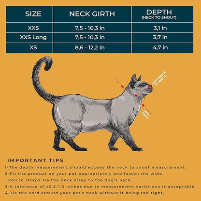 Cat Cone Collar – Colorful Cat Pattern - Lightweight Recovery Cone for Cats, Anti-Lick & Anti-Scratch, Vet Recommended, Elizabethan Collar (Colorful, XXS [Neck Girth: 7.5"-10.3"])