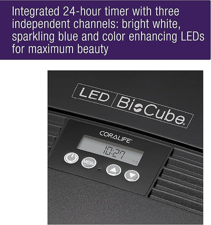 Coralife LED BioCube Aquarium Fish Tank Kit for Saltwater, Marine, Reef or Live Plants, 32 Gallon