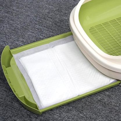 IMMCUTE Cat Pads 16.9" X 11.4", 30 Ct | Pee Pads for Cats | Thickened 6-Layer Super Absorbent Pads | Pee Pads for Tidy Cats Breeze Litter System | Cat Pee Pads