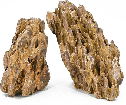 Unocho Aquarium Stone Rocks Dragon Stone Rock 10LB Aquarium décor Rocks Aquascaping Stone Fish Rocks for Aquariums Landscaping Model Tank Decoration-2-6 inches