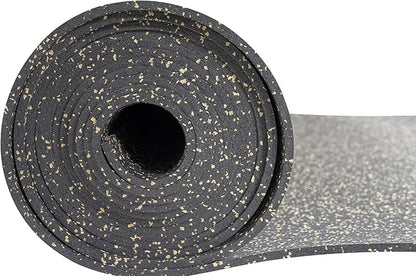 Playsafer Genaflex Rubber Gym Floor Mat, Heavy Duty Commercial Protective Gym Flooring Roll - 8mm Thick (10% Tan, 4' X 15')