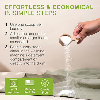 Good Natured Brand | Laundry Bundle | Carpet Freshener Lemon & Eucalyptus 31oz | Pet-Friendly Carpet Deodorizer | Laundry Powder Peppermint 47oz | Hypoallergenic Laundry Powder 94 Loads
