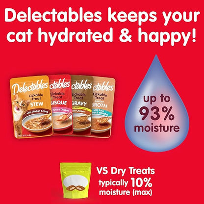 Hartz Delectables Stew Senior Lickable Wet Cat Treats, Multiple Flavors 1.4 Ounce (Pack of 12)