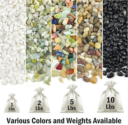 White Pebbles for Indoor Plants, 3/8 Inch Decorative White Stones. Polished River Rocks for Potted Plants Vase Cactus Bird Bath and Outdoor Garden Landscaping