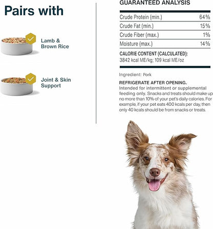 JustFoodForDogs Healthy Dog Treats, Pork, Single-Ingredient, Made in The USA, 5 oz