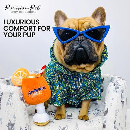 Parisian Pet Tribal Camp Beach Outfit - 100% Cotton Summer Clothes - Stylish Dog Costume - Breathable and Cool Pet Clothing - Machine Washable Shirts for Medium Dogs - M
