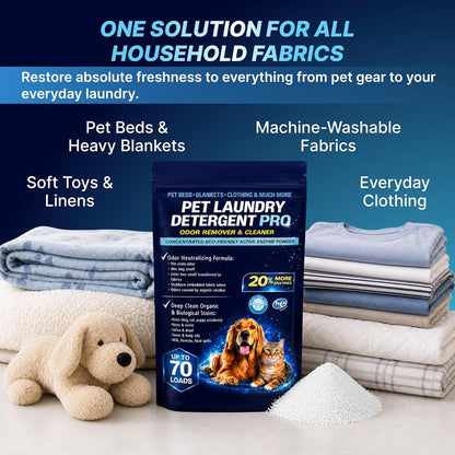 Enzyme Pet Laundry Detergent Powder – Odor & Stain Remover, 70 Loads