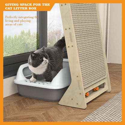 Luxury Wall-Mounted Cat Climbing Tower with Scratching Mat & Perch – Max & Rex Approved