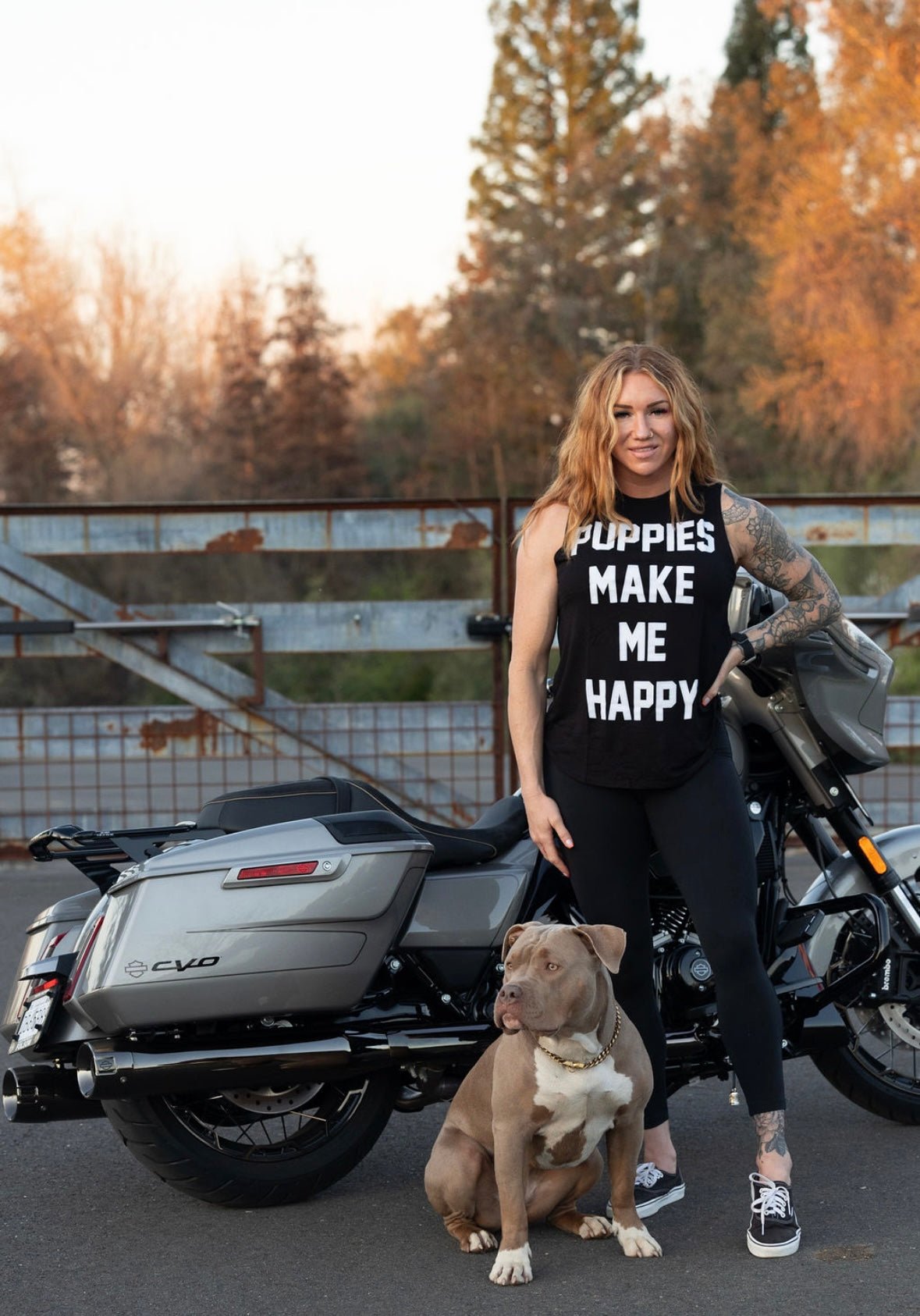 Puppies Make Me Happy |  Women's Sleeveless Tank | Made in USA