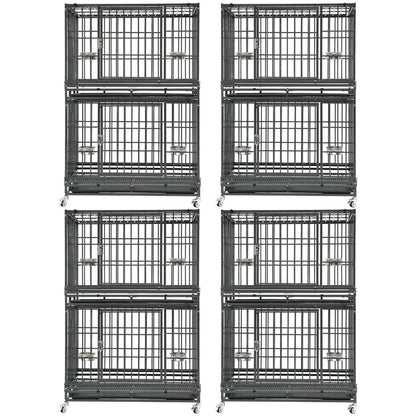 37" Stackable Heavy Duty Dog Crate 371D03