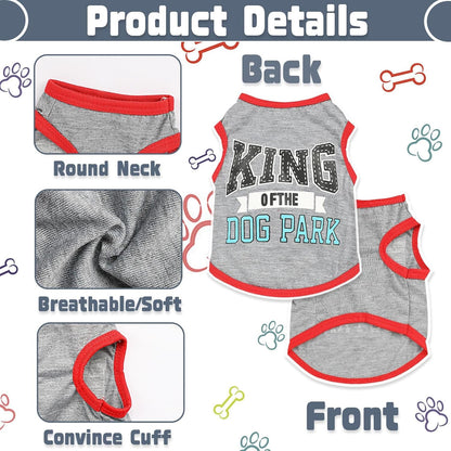 4 Pack Small Dog Shirts Cute Puppy Clothes for Chihuahua Yorkie