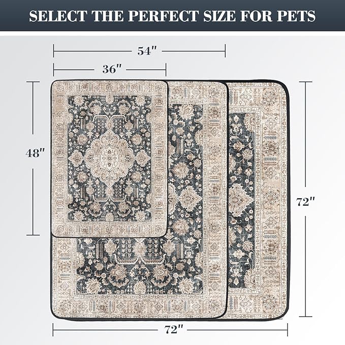 Thicken Super Absorbent Reusable, Washable Pee Pads for Dogs - 2 Pack, 36x48 Non-Slip Leakproof Potty Pads for Floor, Crate & Couch
