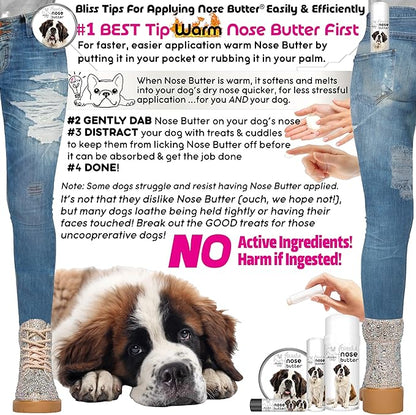 The Blissful Dog St. Bernard Nose Butter, Versatile Dog Nose Balm for Dry Nose, Handcrafted Nose Moisturizer, Easy-to-Apply Dog Essentials, Unscented, 4 oz.