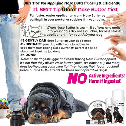 The Blissful Dog Rottweiler Unscented Nose Butter - Dog Nose Butter, 2 Ounce